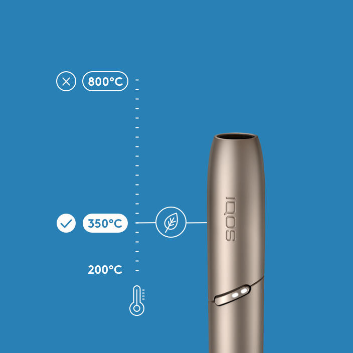 El soporte IQOS DUO se calienta hasta 350 ° C