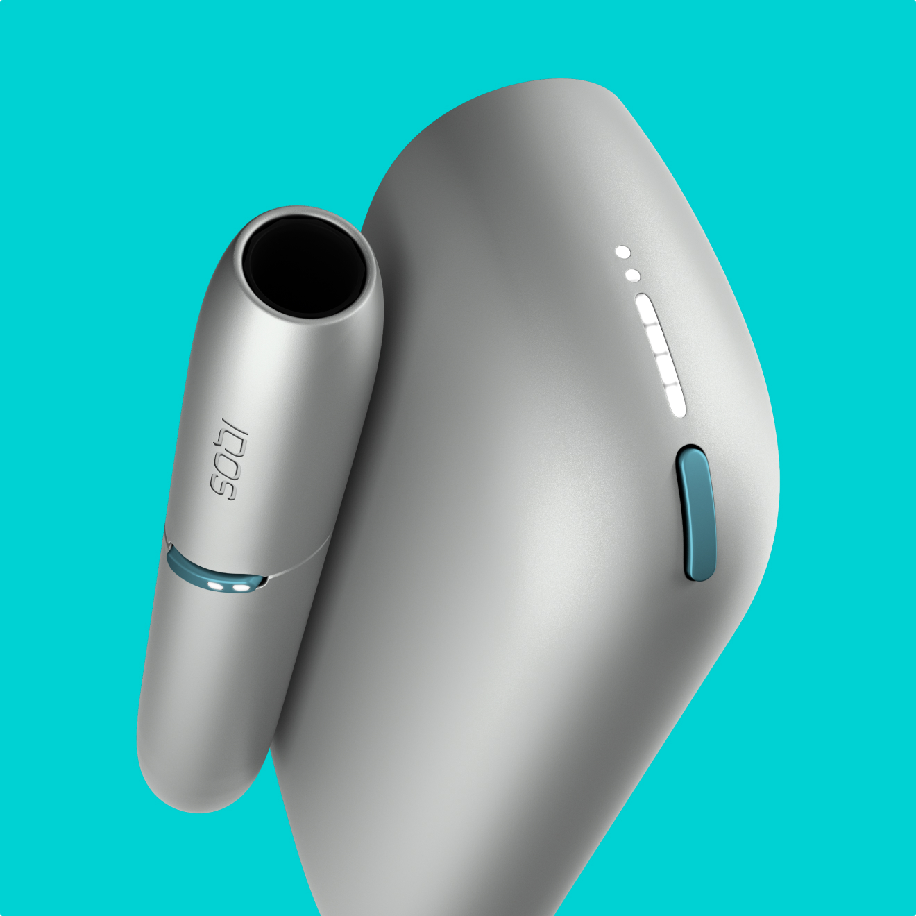 Holder y pocket charger de IQOS Originals Duo silver. 